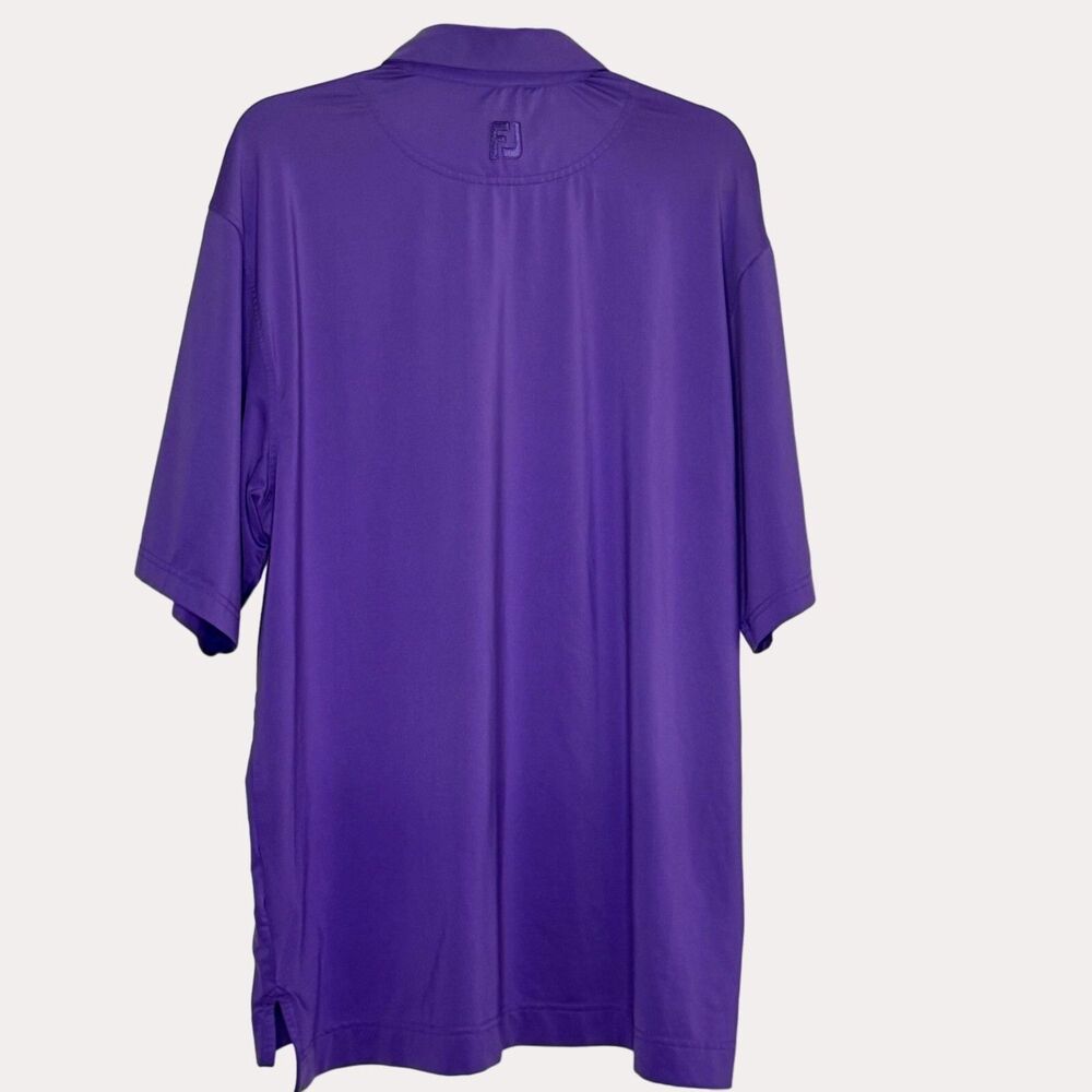 FootJoy FJ Mens Golf Polo Shirt Top Athleisure Athletic Purple L - Picture 3 of 6